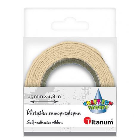Wstążka koronkowa Titanum Kremowa 15mm x 1.8m